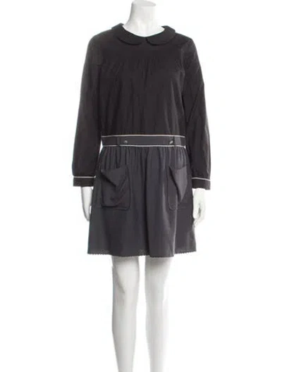 Pre-owned Apc Crew Neck Mini Dress In Black