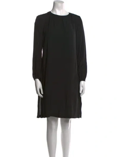 Pre-owned Apc Crew Neck Mini Dress In Black