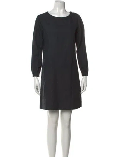 Pre-owned A.p.c. Crew Neck Mini Dress In Black