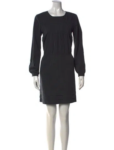 Pre-owned A.p.c. Crew Neck Mini Dress In Black