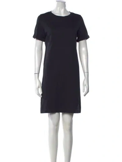 Pre-owned A.p.c. Crew Neck Mini Dress In Black
