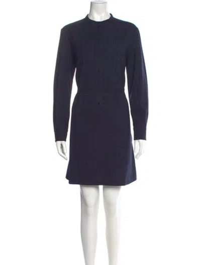 Pre-owned Apc Crew Neck Mini Dress In Blue