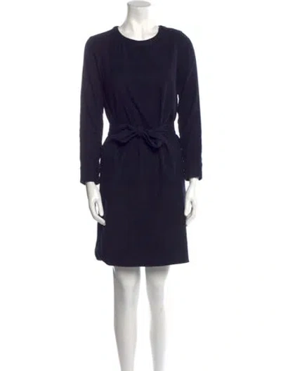 Pre-owned Apc Crew Neck Mini Dress In Blue