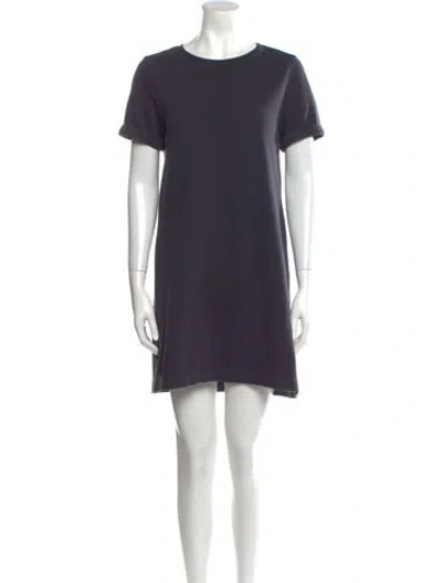 Pre-owned Apc Crew Neck Mini Dress In Blue