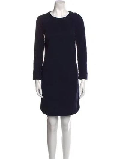 Pre-owned Apc Crew Neck Mini Dress In Blue