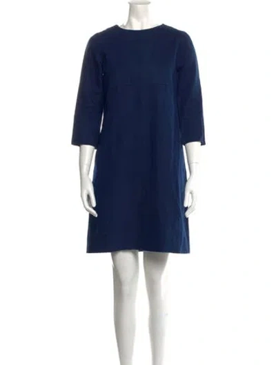 Pre-owned Apc Crew Neck Mini Dress In Blue
