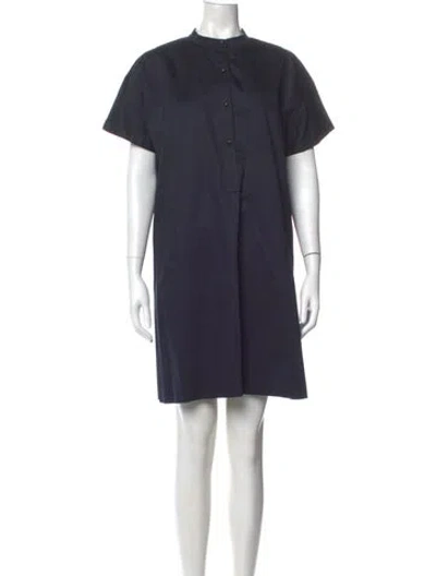 Pre-owned Apc Crew Neck Mini Dress In Blue