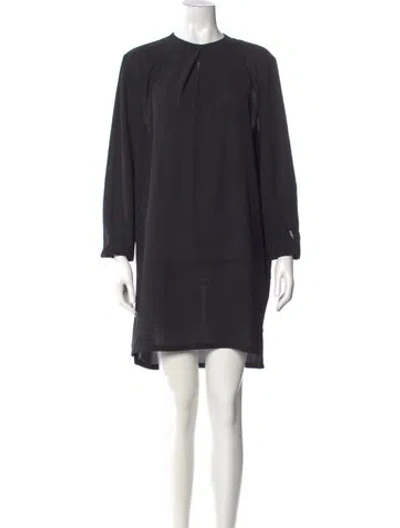 Pre-owned Apc Crew Neck Mini Dress In Gray