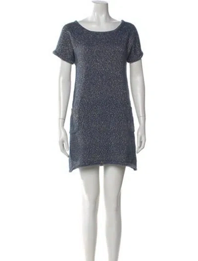 Pre-owned A.p.c. Crew Neck Mini Dress In Multi