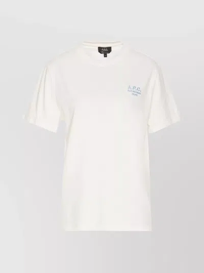 Apc Crew Neck Regular Fit Short Sleeves T-shirt In White