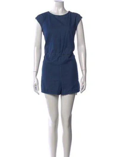 Pre-owned A.p.c. Crew Neck Romper In Blue