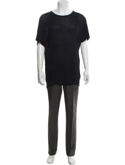 Pre-owned A.p.c. Crew Neck Short Sleeve Pullover In Blue