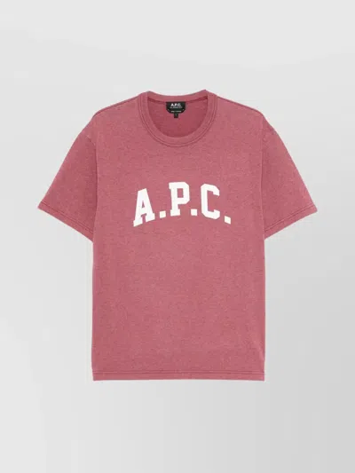 APC CREW NECK SHORT SLEEVE T-SHIRT WITH STRAIGHT HEM