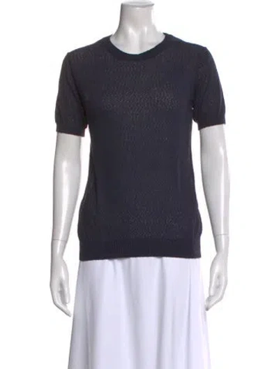 Pre-owned A.p.c. Crew Neck Short Sleeve Top In Blue