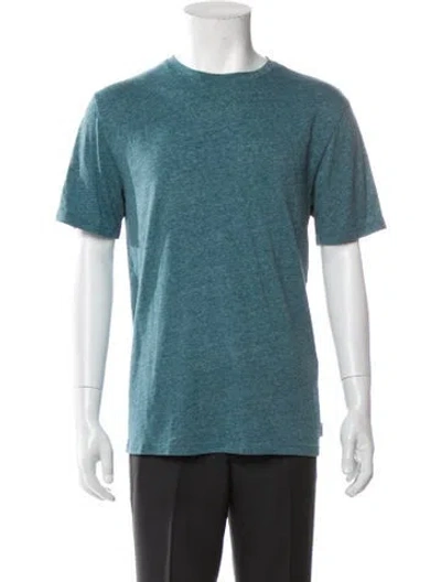Pre-owned A.p.c. Crew Neck Short Sleeve T-shirt In Blue