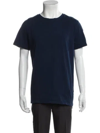 Pre-owned A.p.c. Crew Neck Short Sleeve T-shirt In Blue