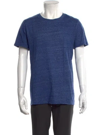 Pre-owned A.p.c. Crew Neck Short Sleeve T-shirt In Blue