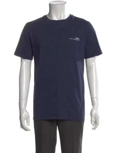 Pre-owned Apc Crew Neck Short Sleeve T-shirt In Blue