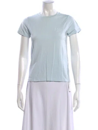 Pre-owned A.p.c. Crew Neck Short Sleeve T-shirt In Blue