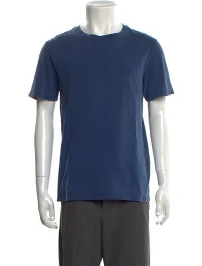 Pre-owned A.p.c. Crew Neck Short Sleeve T-shirt In Blue