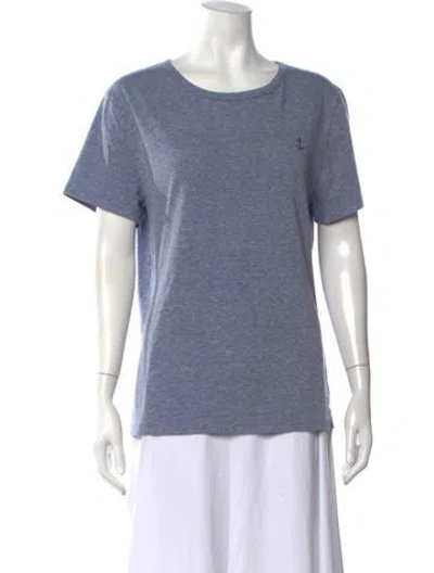 Pre-owned A.p.c. Crew Neck Short Sleeve T-shirt In Blue