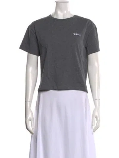 Pre-owned Apc Crew Neck Short Sleeve T-shirt In Gray