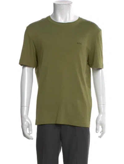 Pre-owned Apc Crew Neck Short Sleeve T-shirt In Green