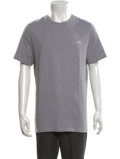 Pre-owned A.p.c. Crew Neck Short Sleeve T-shirt In Grey