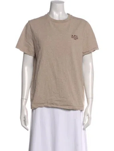 Pre-owned Apc Crew Neck Short Sleeve T-shirt In Neutral