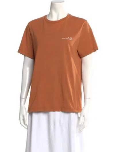 Pre-owned Apc Crew Neck Short Sleeve T-shirt In Orange