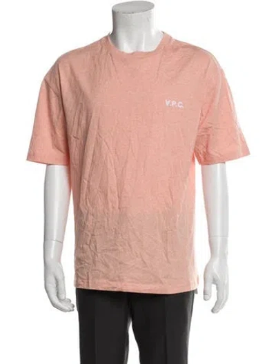 Pre-owned A.p.c. Crew Neck Short Sleeve T-shirt In Pink