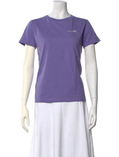 Pre-owned Apc Crew Neck Short Sleeve T-shirt In Purple