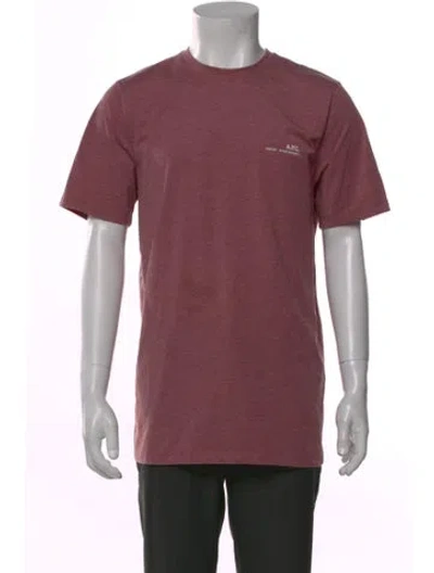 Pre-owned A.p.c. Crew Neck Short Sleeve T-shirt In Red