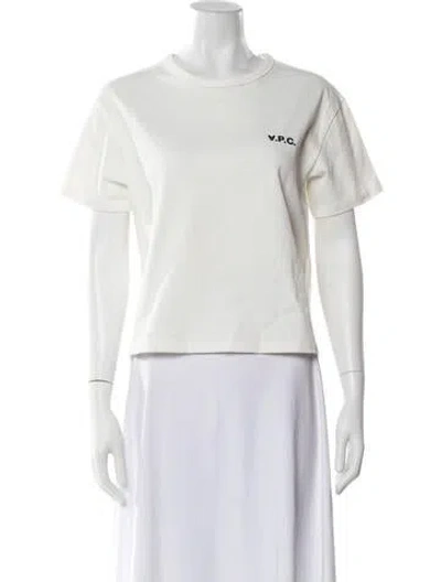 Pre-owned Apc Crew Neck Short Sleeve T-shirt In White