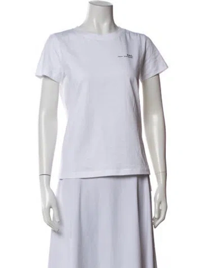 Pre-owned Apc Crew Neck Short Sleeve T-shirt In White