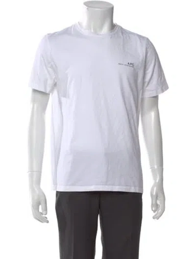 Pre-owned A.p.c. Crew Neck Short Sleeve T-shirt In White