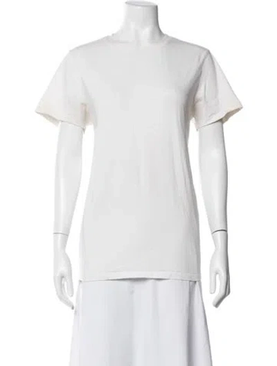 Pre-owned A.p.c. Crew Neck Short Sleeve T-shirt In White