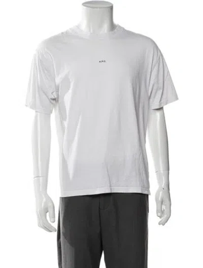 Pre-owned A.p.c. Crew Neck Short Sleeve T-shirt In White