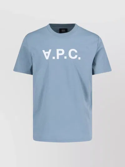 Apc Crew Neck Short Sleeves Standard Fit In Blue