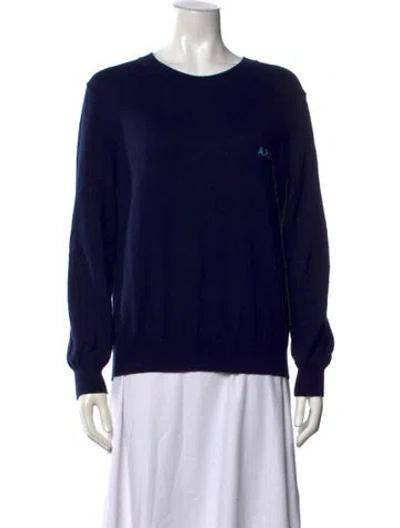Pre-owned A.p.c. Crew Neck Sweater In Blue