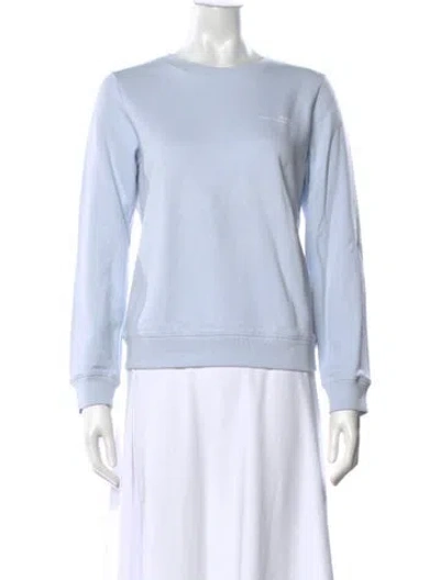 Pre-owned A.p.c. Crew Neck Sweater In Blue