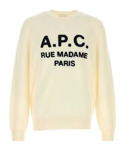 A.p.c. Crew Neck Sweater In Yellow