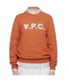 Apc Crew Neck Sweatshirt In Orange