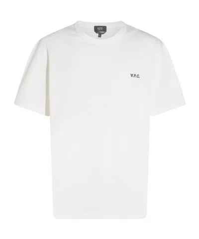 APC A.P.C. FLOCKED LOGO CREWNECK T-SHIRT