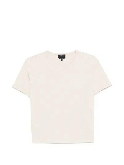 Apc Crew-neck T-shirt In Neutral