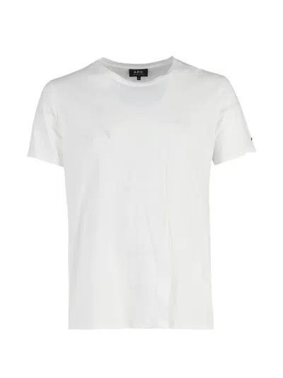 Pre-owned Apc Crew-neck T-shirt In White