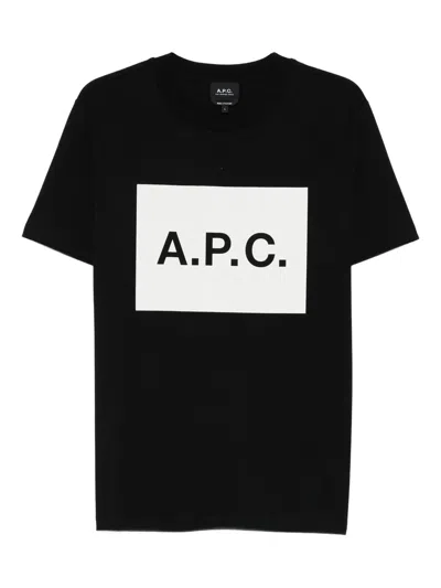 A.p.c. Crew Neck T-shirt In Black