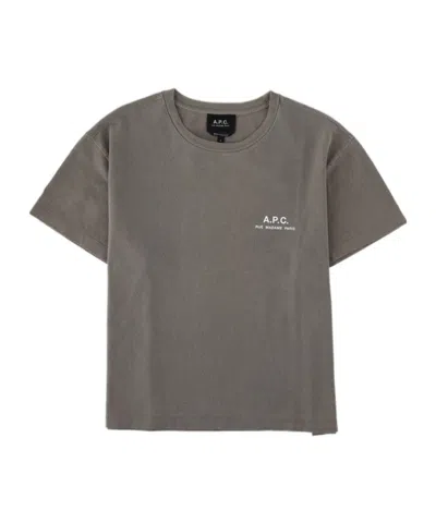 A.p.c. Crew Neck T-shirt In Gray