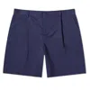 Apc A.p.c. Crew Pleated Shorts In Blue