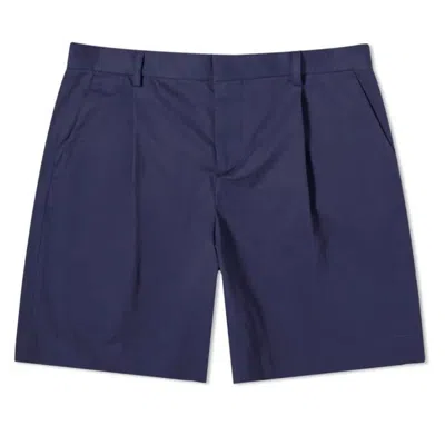 Apc A. P.c. Crew Pleated Shorts In Blue
